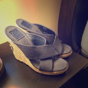 Tory Burch Wedges - Navy Blue
